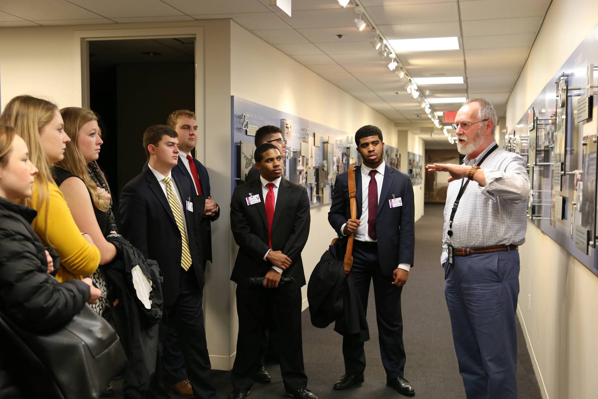 Students on a tour at Lockheed Martin's DC office